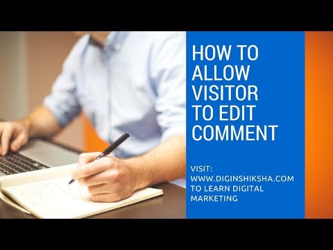 How to Allow Visitor to edit comment on WordPress Website[2018]