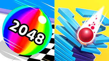 Ball Run 2048 vs Stack Ball 3D All Levels Gameplay Android, iOS