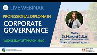 Enhance your impact in the boardroom and beyond with a Professional Diploma in Corporate Governance
