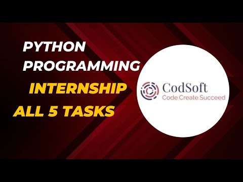 Codsoft  internship All Python Programmming Tasks  | Python programming |internship |Thewk