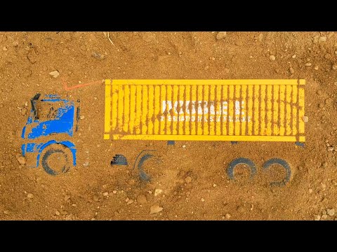 Finding Toy Cars, Long Container Truck, Dump Truck, Cement Mixer Truck, Ambulance, Tayo, Excavator