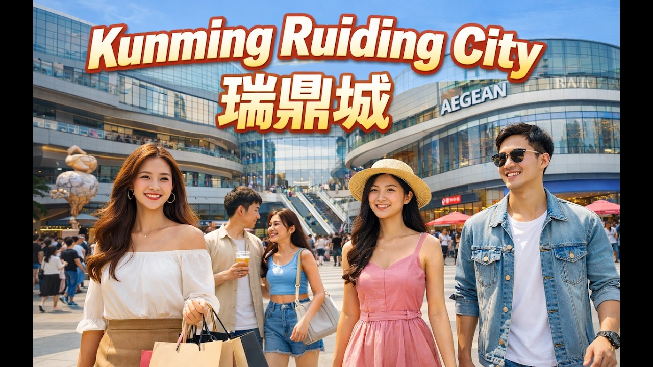 Let's Wander Around Ruiding City Plaza 瑞鼎城 In Panlong District of Kunming, China