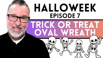 Trick or Treat Ruffle Oval Wreath - Halloweek Day Seven - Wreath DIY - #halloween @DavesWreaths