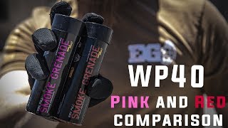 WP40 Pink and Red Smoke Comparison