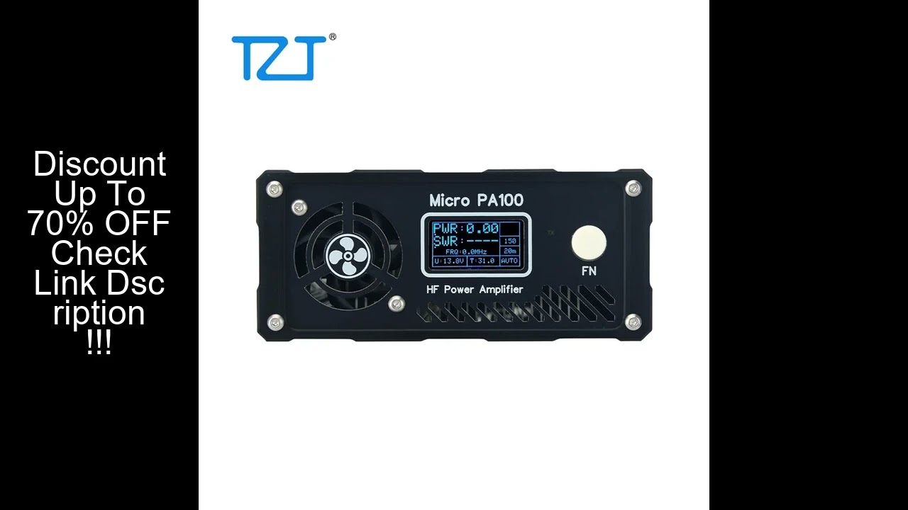 TZT HamGeek Micro PA100 100W 3.5MHz-30MHz QRP HF Power Amplifier Shortwave Radio Linear Power Amplif