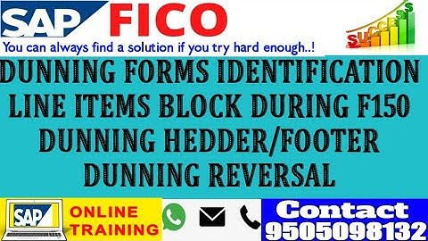 SAP FICO||DUNNING FORMS||DUNNING BLOCK||DUNNING HEADER& FOOER||DUNNING REVERSAL||END2END PROCESS