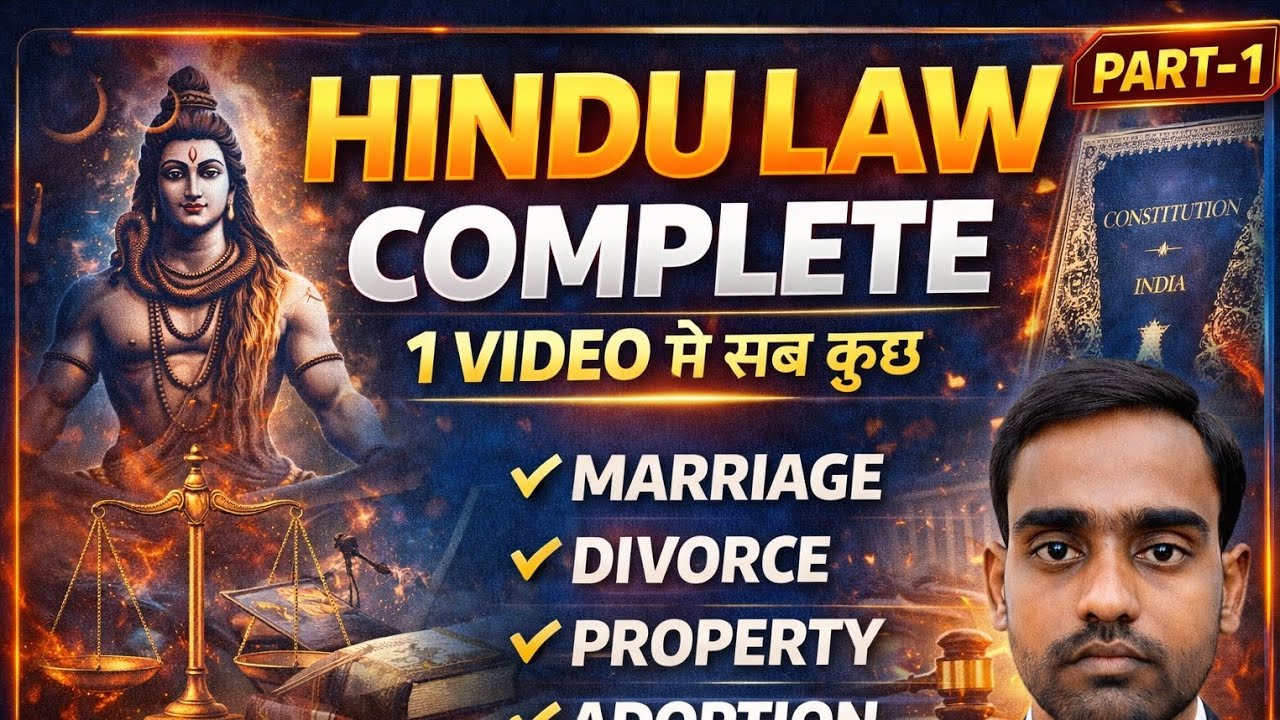 Hindu Law Complete in One Video | Marriage, Divorce, Succession, Adoption