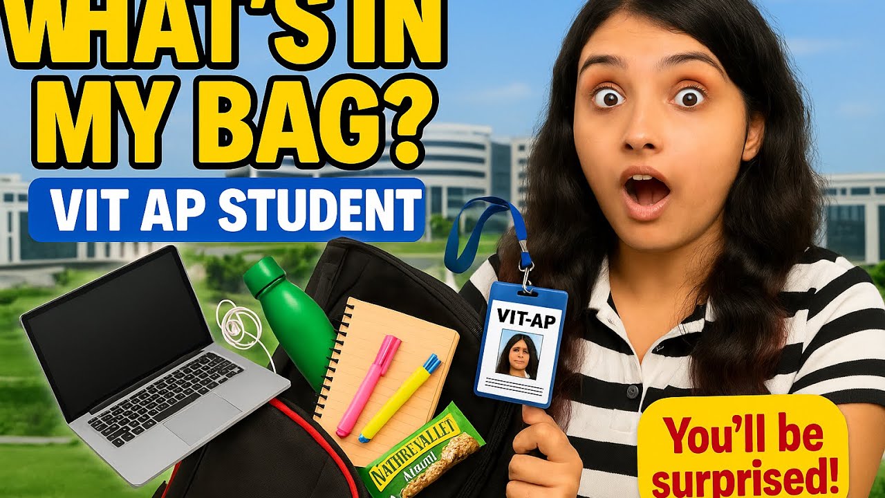 What’s in My College Bag 🎒 | VIT AP Student Edition + Fun Facts You’ll Relate To!