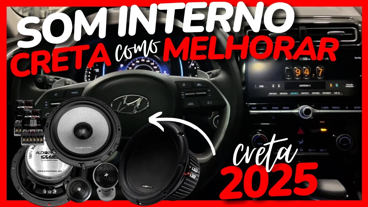 KIT 2 VIAS CLUB 6" AUDIOPHONIC / SUBWOOFER CLUB 10" - CRETA 2025 COMO MELHORAR SOM INTERNO