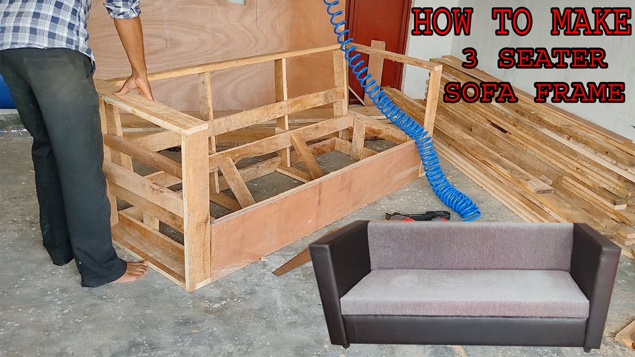 how to make 3 seater sofa frame//best model furniture//home furniture