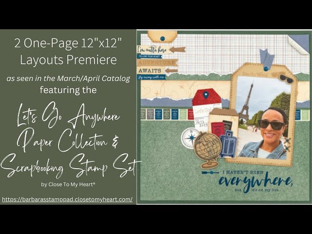 Let's go Anywhere Paper Collection Premiere Layouts - YouTube