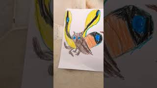 Evolution of mothra drawing