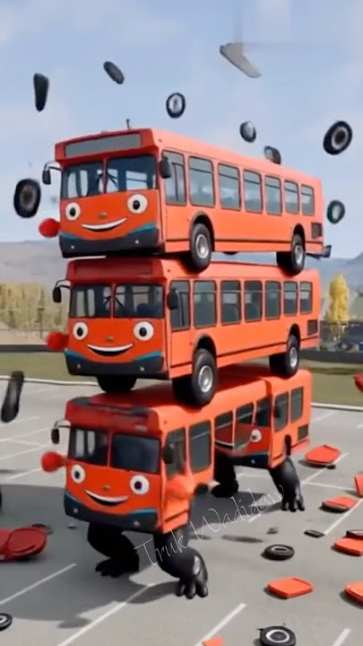 Buses Fall Gani Dance and Crash - BeamNG.drive #funny #bus #crashdrive #beamngdrive #flxyo #bus
