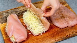 Forget all the recipes! This is the most delicious chicken breast with cheese!
