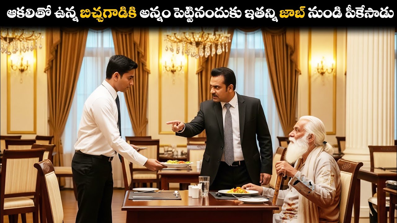 ఈ పేద వృద్దుడికి డబ్బులు తీసుకోకుండా అన్నం పెట్టినందుకు ఈ వైటర్ ని పనిలో నుండి పీకేశారు, కాని....