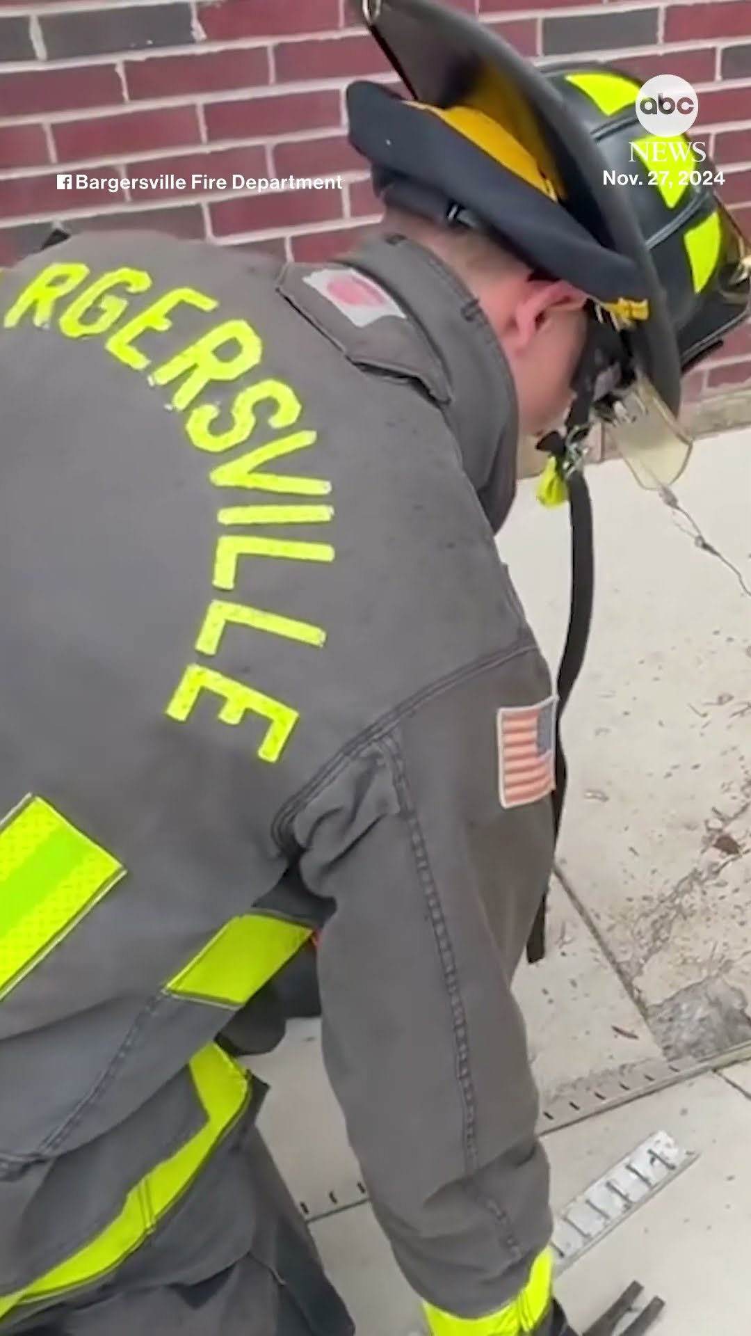 Firefighters rescue cat trapped between house foundation, patio