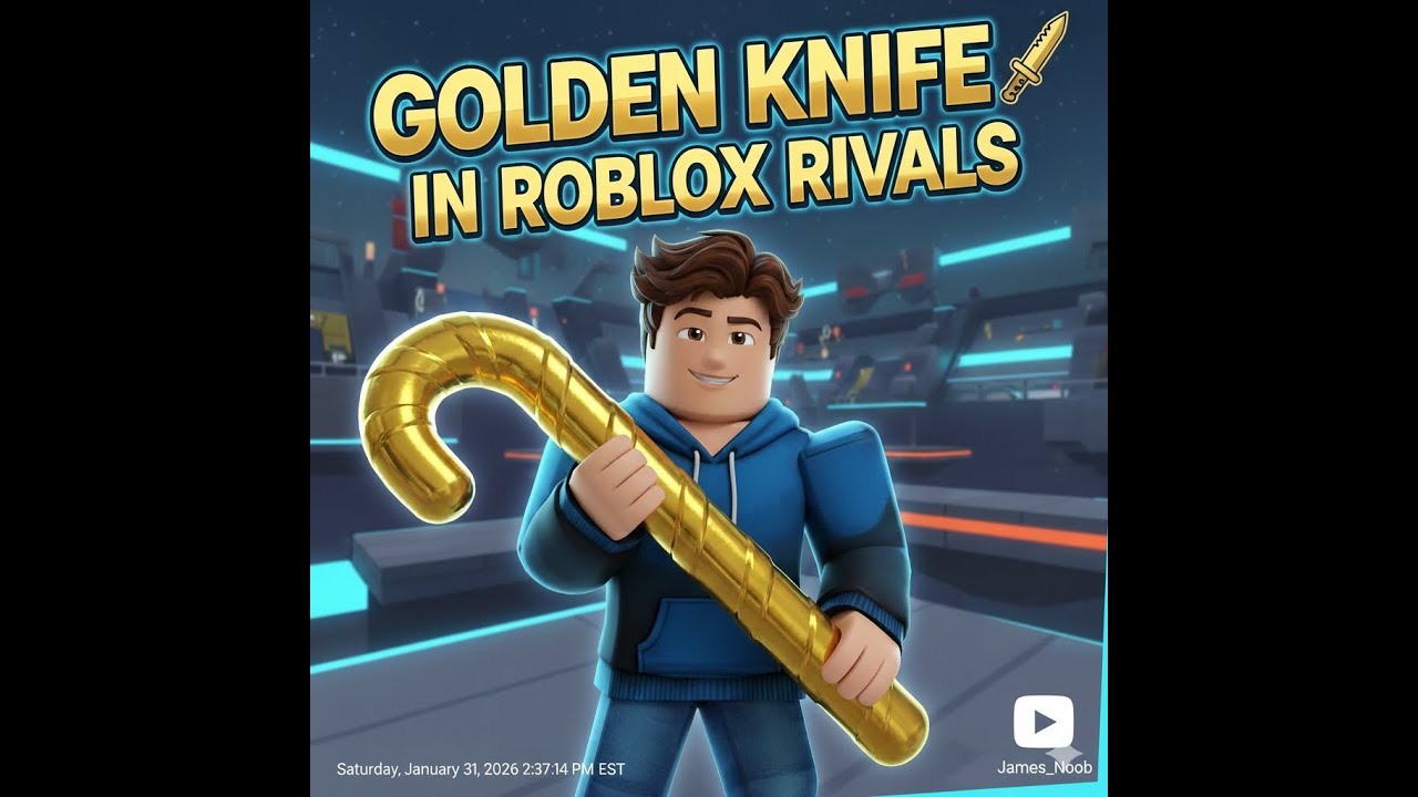 Showing off my new golden knife in Rivals