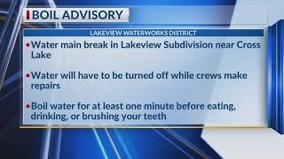 Boil advisory issued in north Shreveport following Blanchard water main break