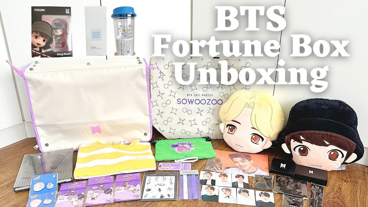 BTS FORTUNE BOX Unboxing | Box worth USD404.28 😱+ Photocards + Travel Bag  + Luggage Tag (ASMR)