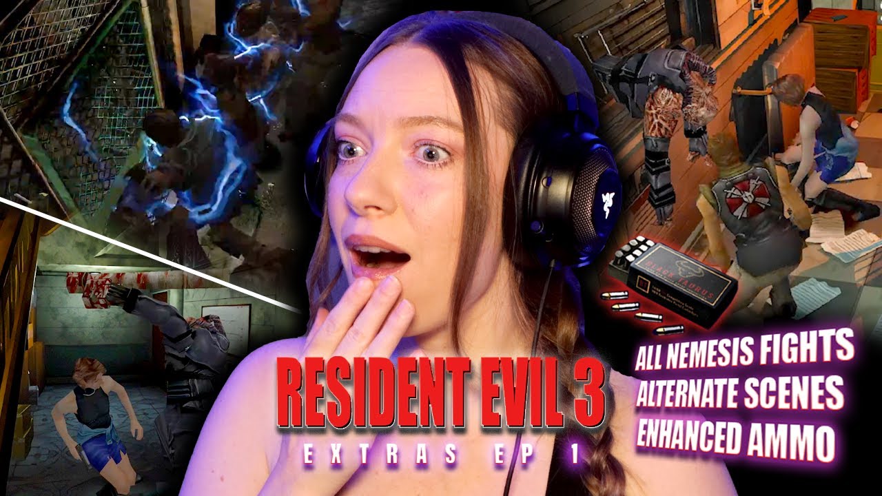 Resident Evil 3 EXTRAS! (ALL Nemesis fights, Enhanced Ammo & Alternate Scenes!) EP1