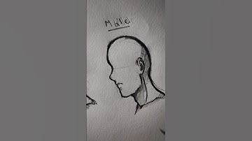 How to draw head ✨️ (Side view) #drawing #tutorial #howtodraw #sketch #art