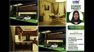 Learn Professional 3D Architecture & Interior Design in Erode | C CUBE CAD CENTRE Student Project