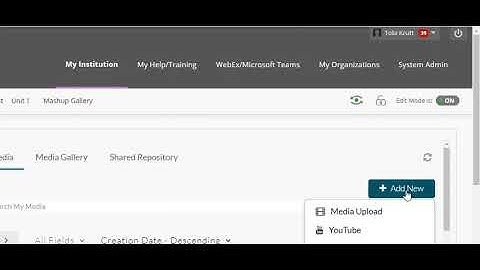 Upload Media into Kaltura in a Blackboard course