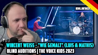🇩🇪 Wincent Weiss - &quot;Wie gemalt&quot; (Luis &amp; Mathis) Blind Auditions | The Voice Kids 2023 | Paul Reacts
