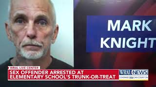 Sex offender arrested at elementary school's Trunk-or-Treat
