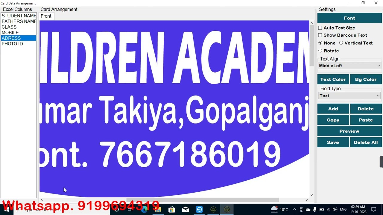 ID Card Software Free Download | School,Collage,Office ID Card Maker with Bar code Feature