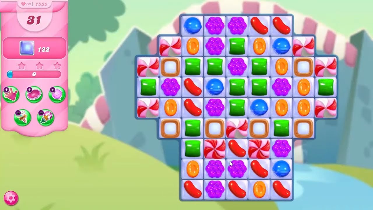 Candy Crush Saga LEVEL 1555 NO BOOSTERS - YouTube