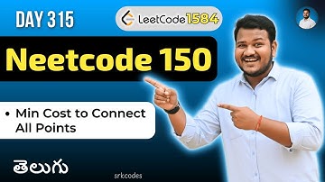 Leetcode 1584: Min Cost to Connect All Points in Telugu | Prim’s Algorithm | Python DSA | srkcodes
