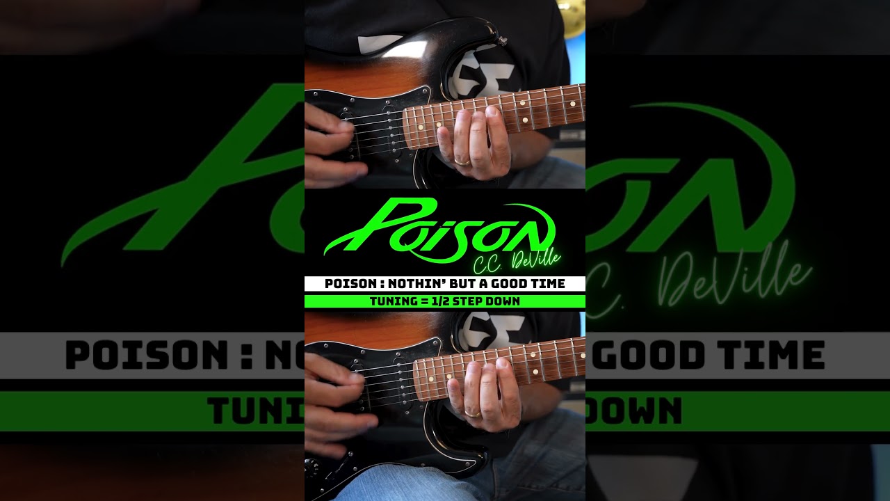 Nothin' But A Good Time Guitar Riff by Poison 