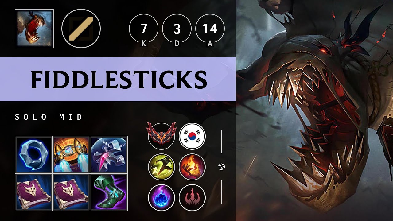 Fiddlesticks Mid vs Lissandra - KR Grandmaster Patch 25.13
