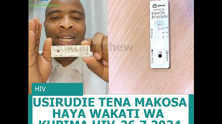 UFAFANUZI WA KINA KUHUSU KIPIMO CHA HIV