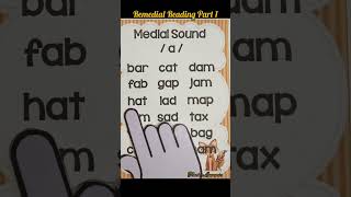 Remedial Reading In English Cvc Words For Grade I