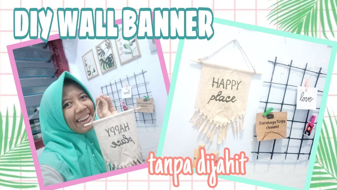 DIY HIASAN DINDING DARI  KAIN  PERCA DAN SUMPIT tutorial 