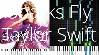 🎹 Sparks Fly, Taylor Swift, Synthesia Piano Tutorial