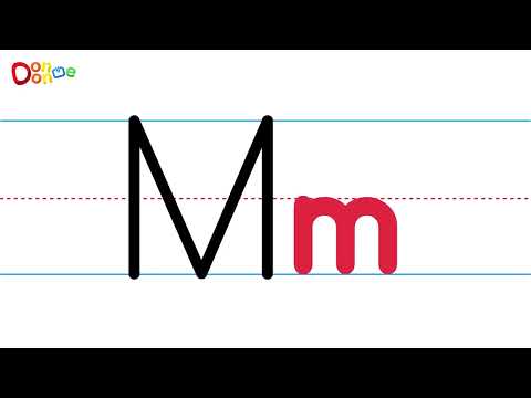 Learn How to Write the Alphabet Uppercase and Lowercase Letter M - DonDonMe Kids TV