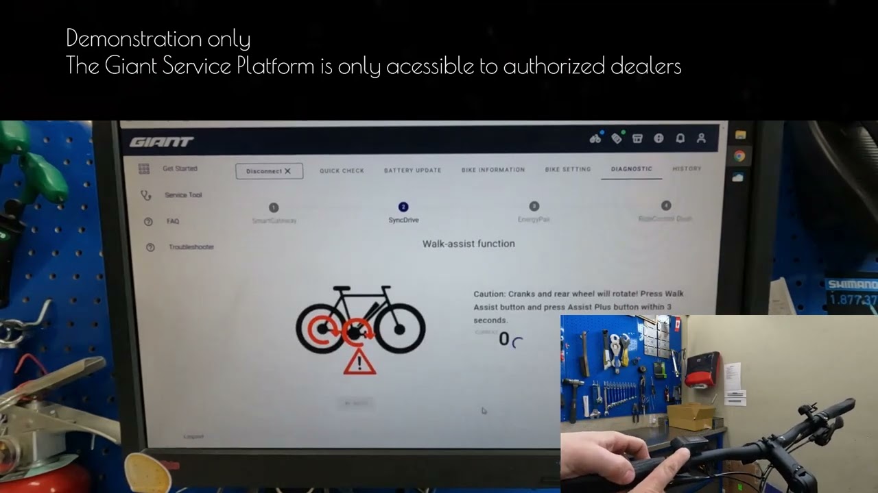 Giant Bicycles e bike diagnostic Service Platform