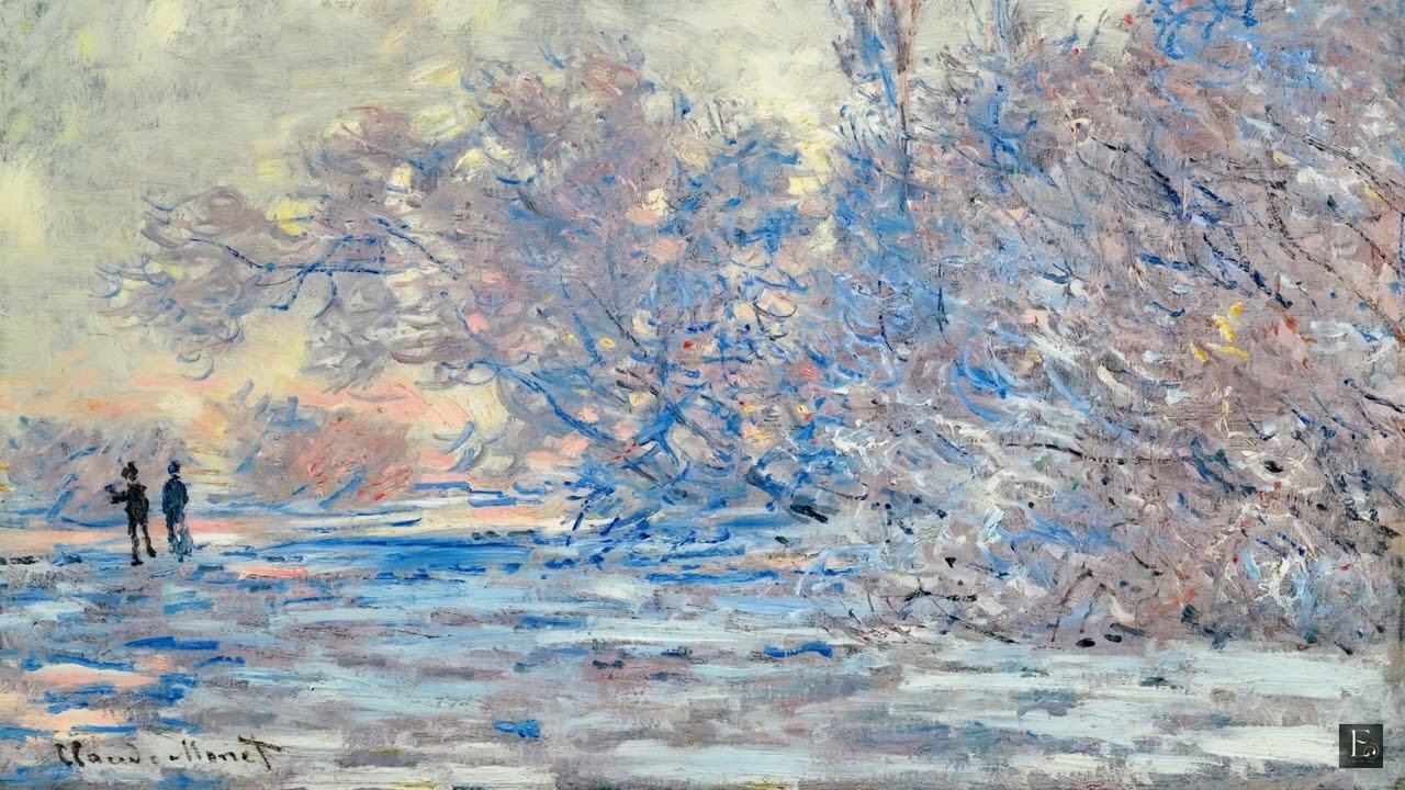 Claude Monet - Frost at Giverny - 2 Hour Screensaver