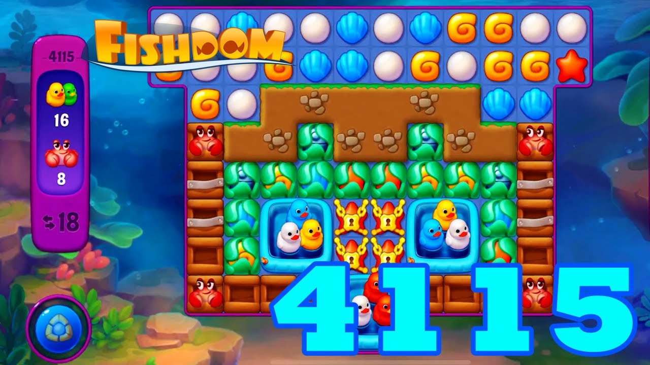 Fishdom Level 4115 HD Walkthrough | 3 - match puzzle game | gameplay ...