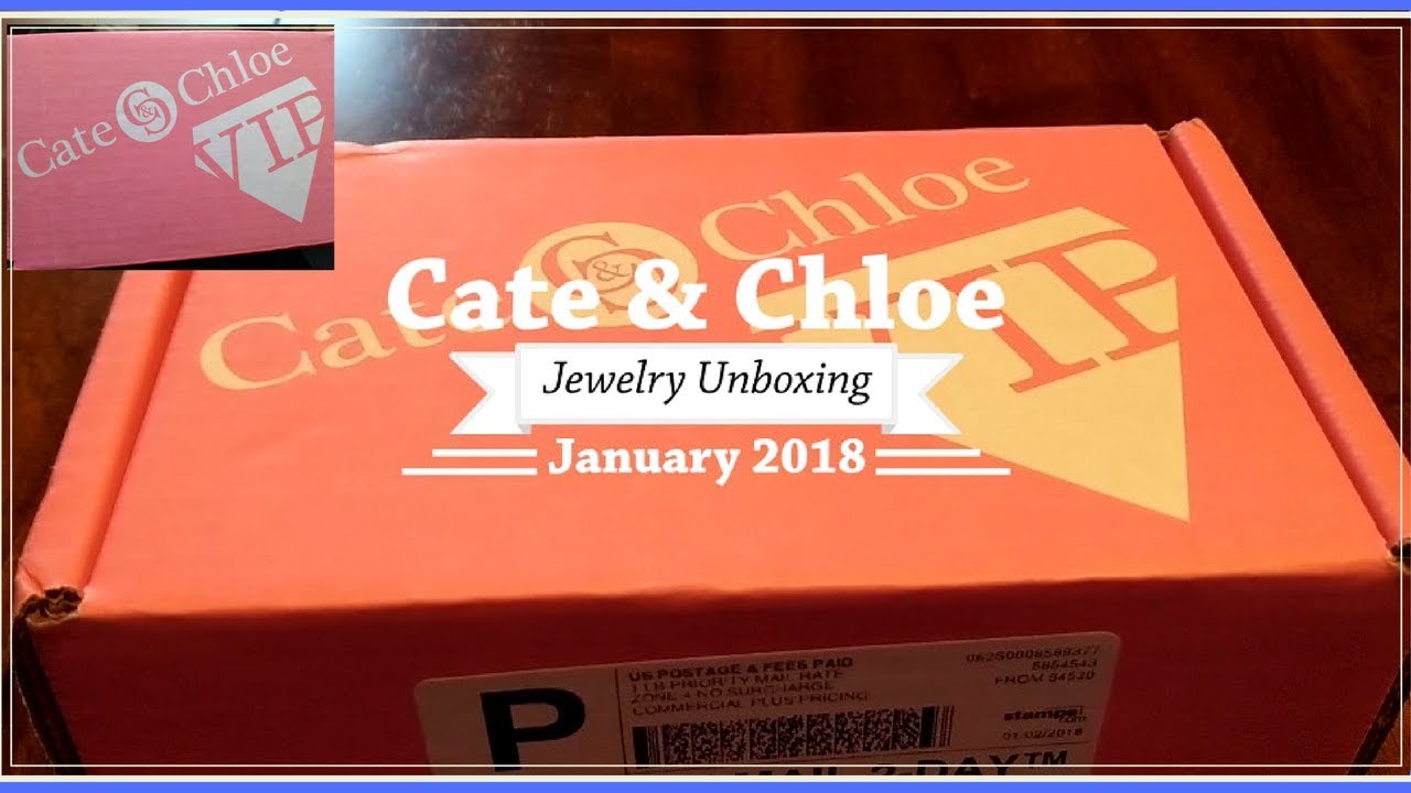 Best Jewelry Subscription Box with Free Gift?! | Cate & Chloe VIP January 2018 Unboxing & Review