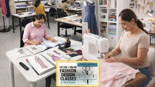 Fashion Design Course Live Recording in Hindi #fashiondesign #art #offline #session 