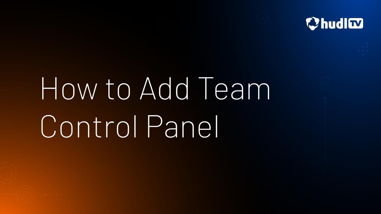 How to Add Team Control Panel - YouTube