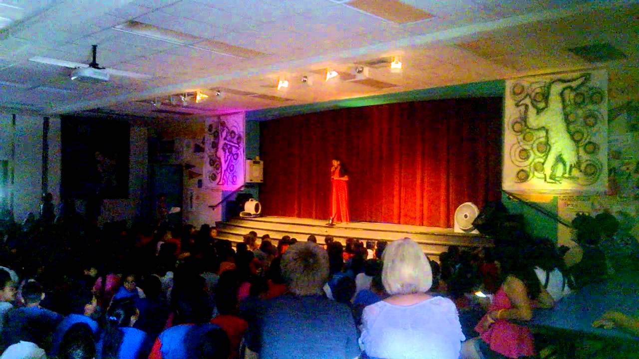 Nora prior singing at CATHEDRAL CITY ELEMENTARY SCHOOL