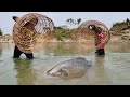 Traditional Boys Bamboo Tools Polo Fishing Trap in River | Amazing Polo Fish Hunting Video #fishing