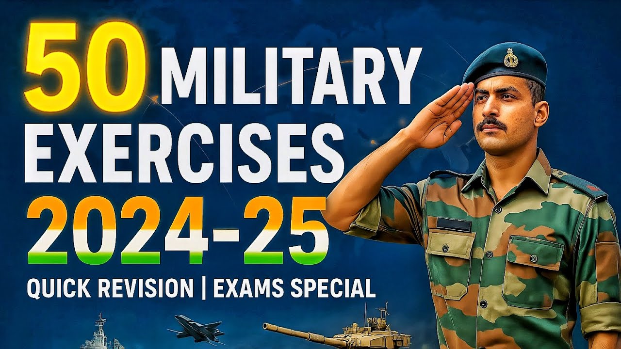 Top 50 Military Exercises 2024-25 | Current Affairs Quick Revision for Exams 