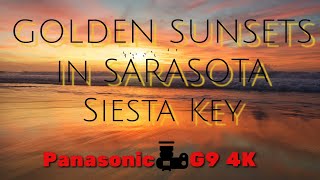 Golden Sunsets in Sarasota FL 2020 | Siesta Key Beach 4K Timelapse | Panasonic G9 | 12-60mm Vario