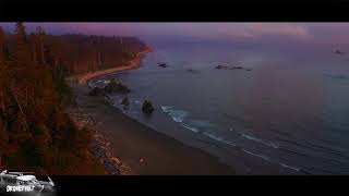 Spectacular Sunset at Ruby Beach, Washington Northwestern Coast USA